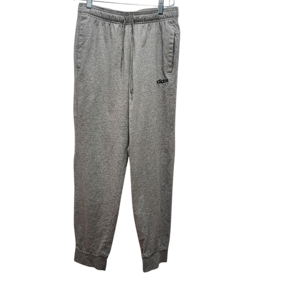 ADIDAS Size M Logo Joggers Gray Athletic Lounge Streetwear - Picture 1 of 5